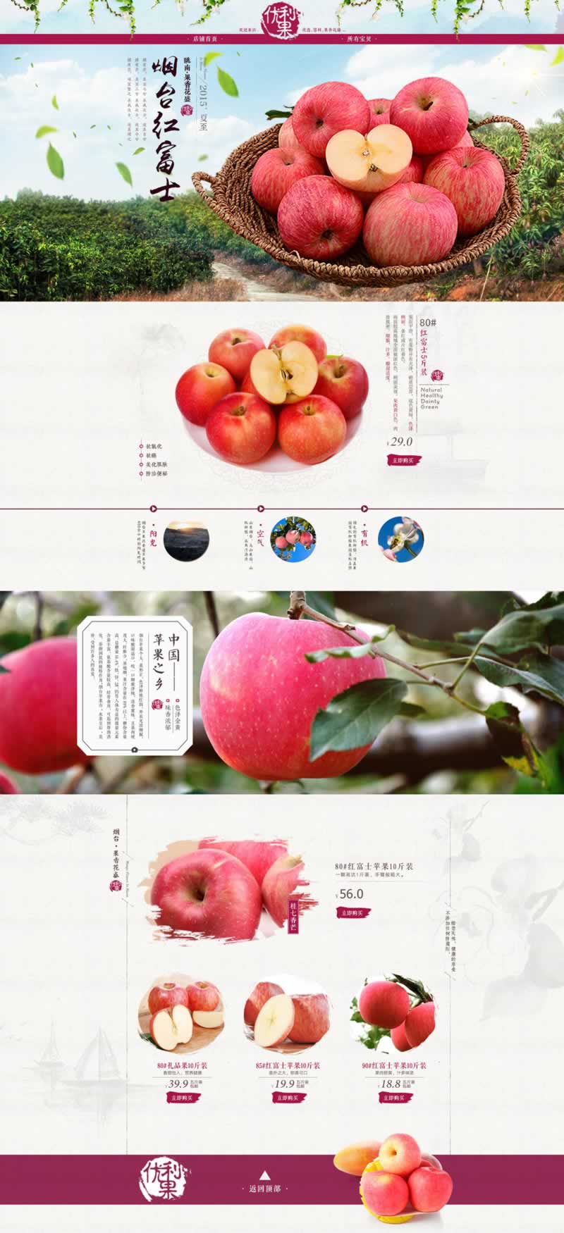 煙臺(tái)紅富士蘋(píng)果水果裝修模板